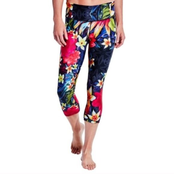 Calia tropical floral print cropped leggings *BOGO* - Picture 1 of 6